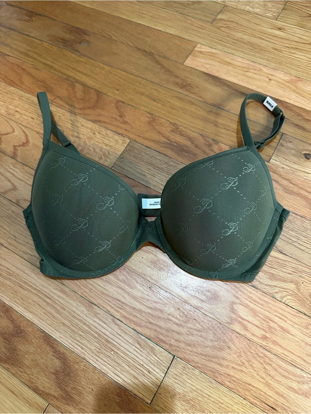 NWT Victorias‎ Secret Pink Green Push Up Bra 36D